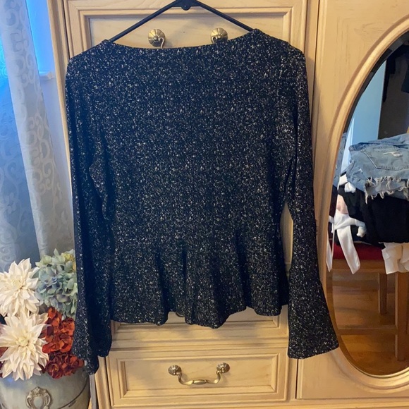 H&M Peplum Bell Sleeve Top - Picture 8 of 9